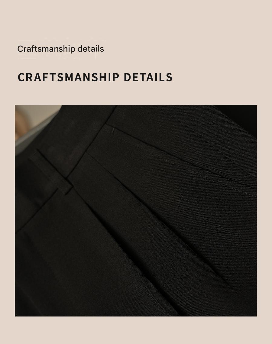 MONSEN Suitory High-Waisted Non-Iron Drape Trousers in Performance Blend product image