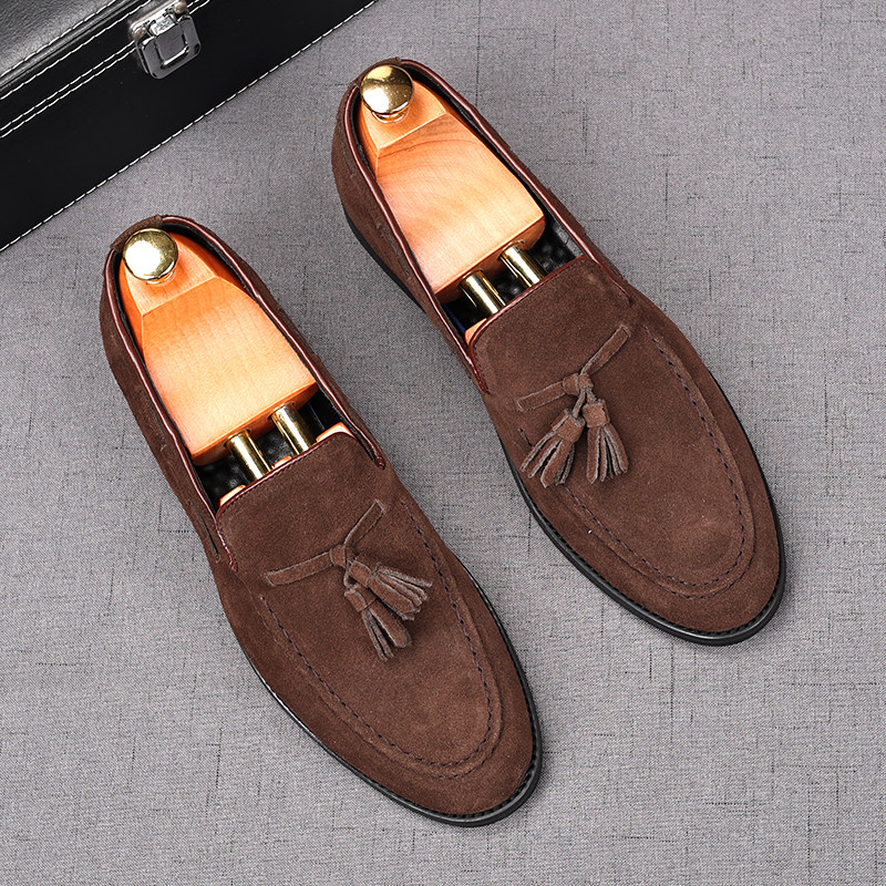 MONSEN Suitory Genuine Suede Tassel Loafers product image