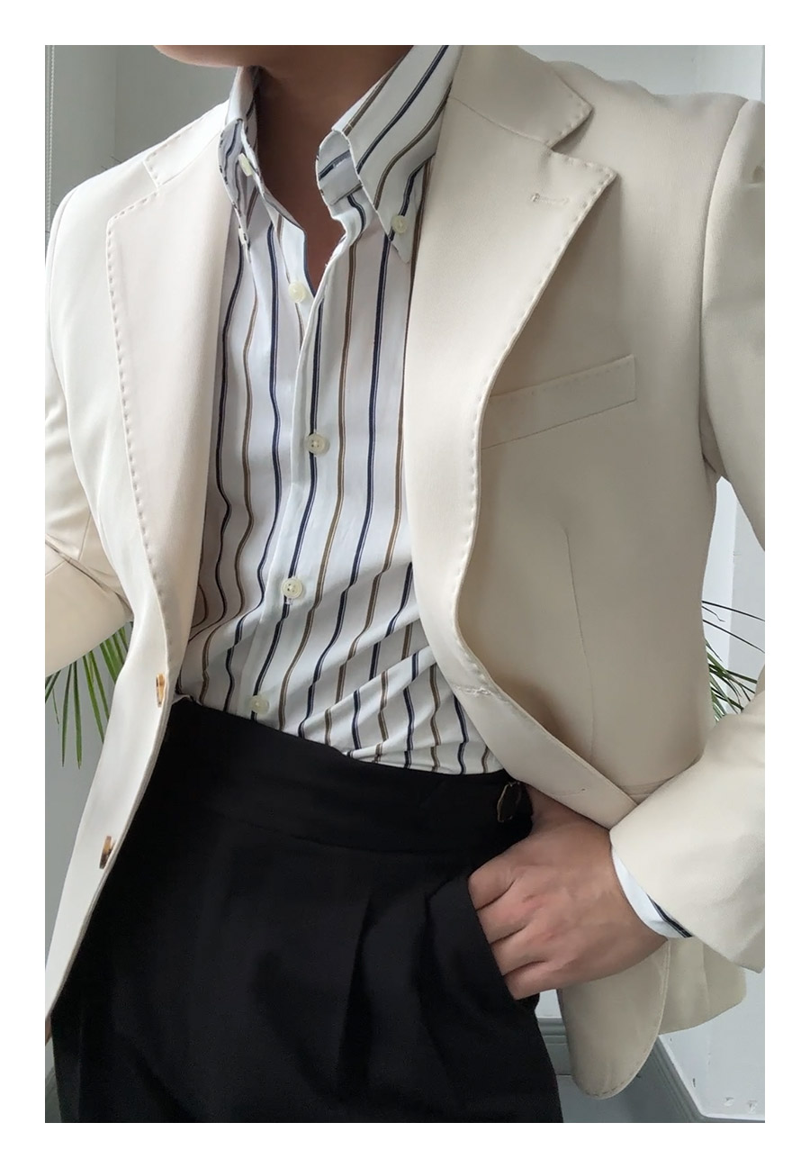 MONSEN Suitory Neapolitan Slim Single-Breasted Suit Jacket in Performance Blend product image