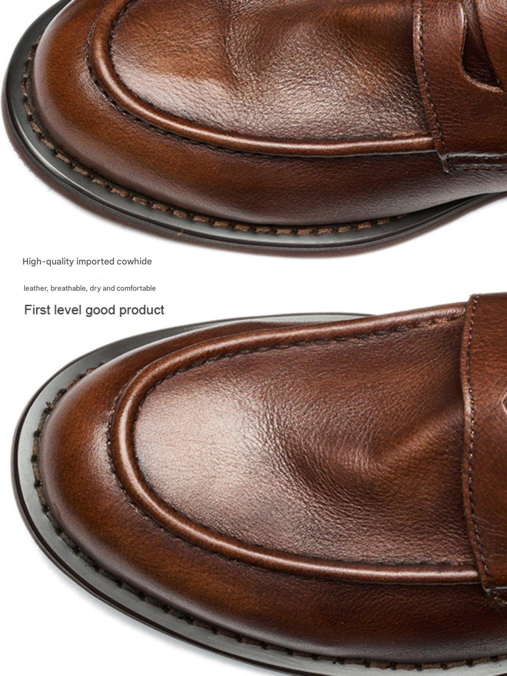 MONSEN Suitory British-Style Genuine Leather Loafers product image