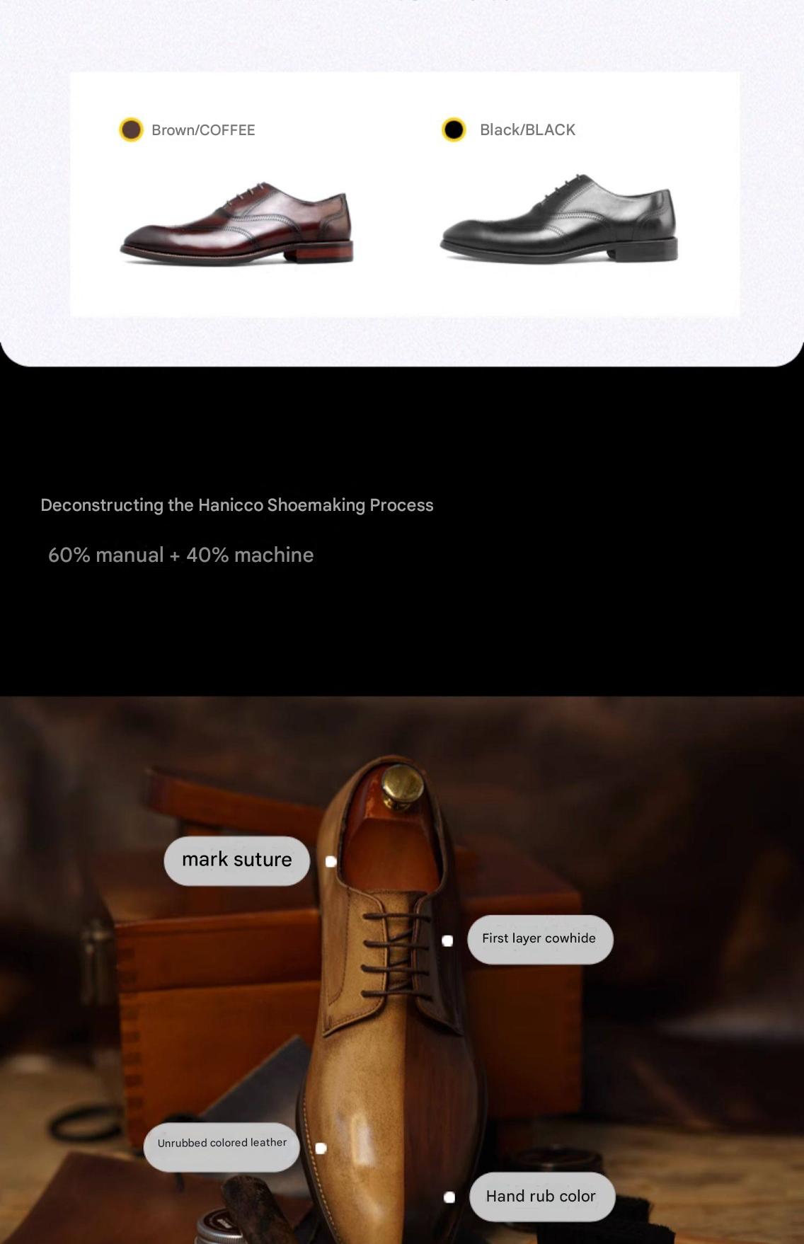 MONSEN Suitory Brogue Oxford Dress Shoes in Leather product image