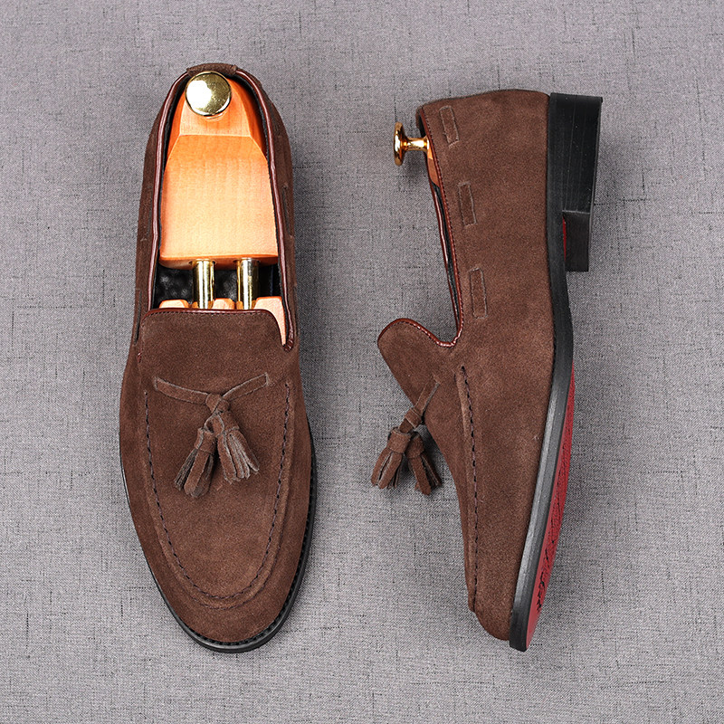 MONSEN Suitory Genuine Suede Tassel Loafers product image