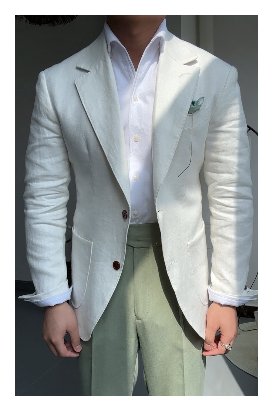 MONSEN Suitory SB, Slim 100% Linen Blazer product image