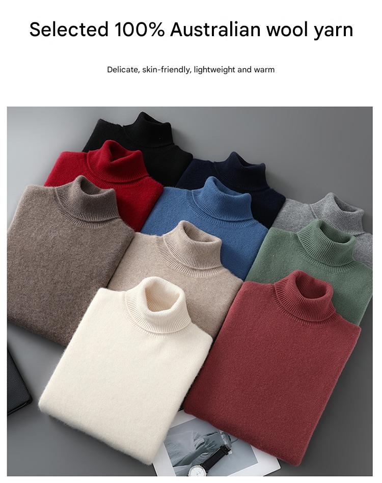 100% Wool Turtleneck Sweater 1