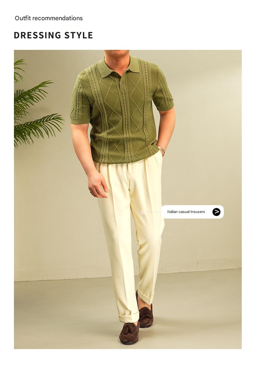 MONSEN Suitory Summer Jacquard Knit Polo in Cotton product image