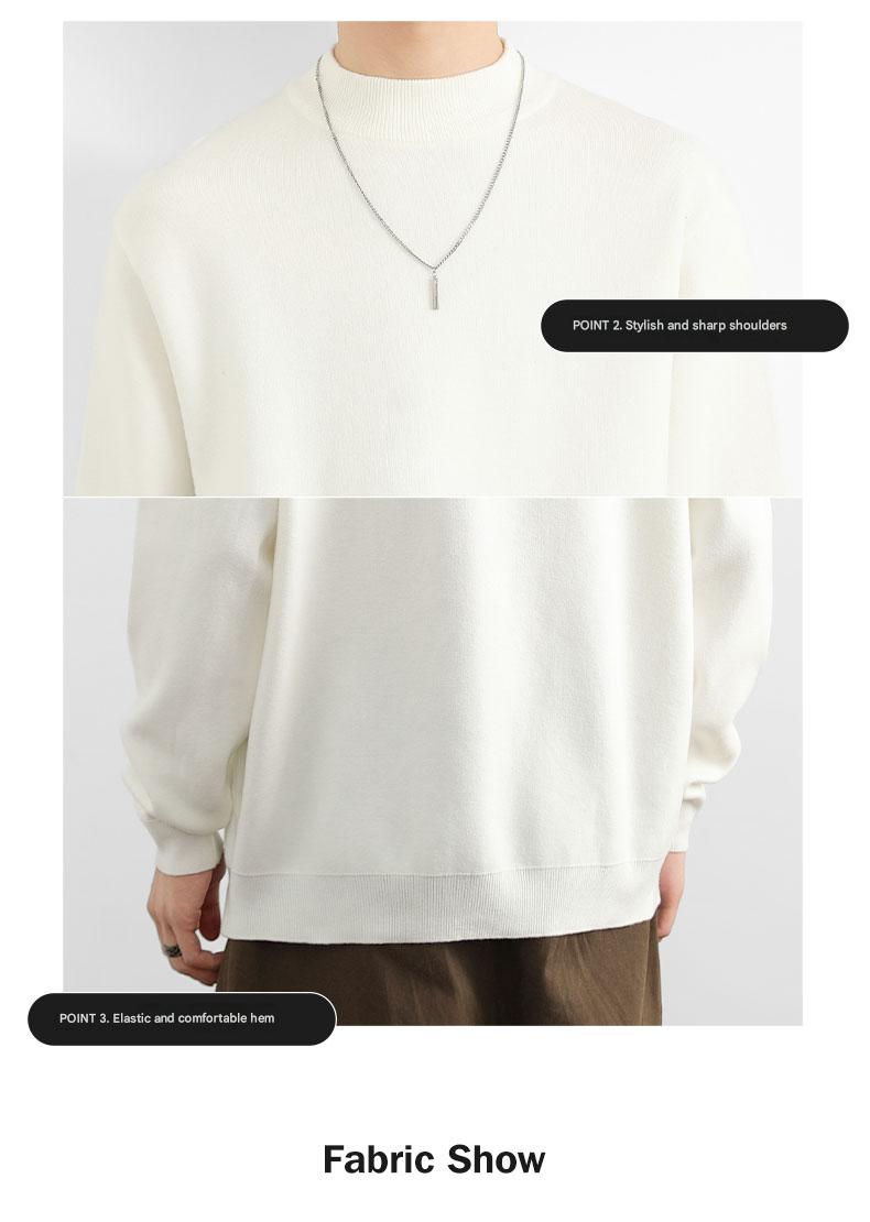 Fleece-Lined Mock-Neck Sweater