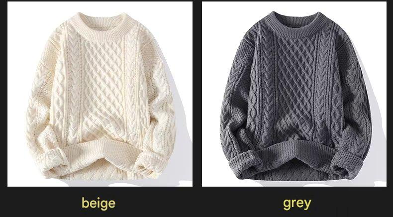 Cable-Knit Crewneck Sweater