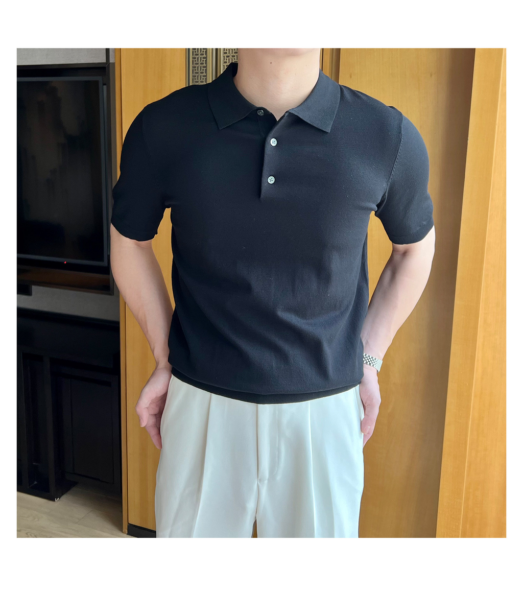 Slim-Fit Solid Knit Polo