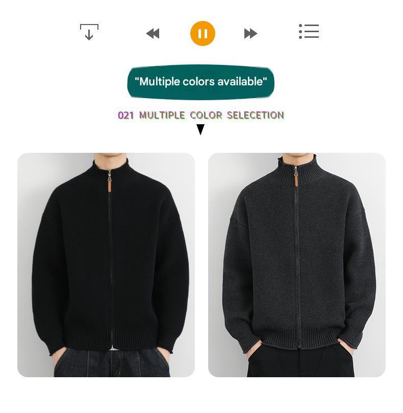 Cotton-Rich Knit Cardigan