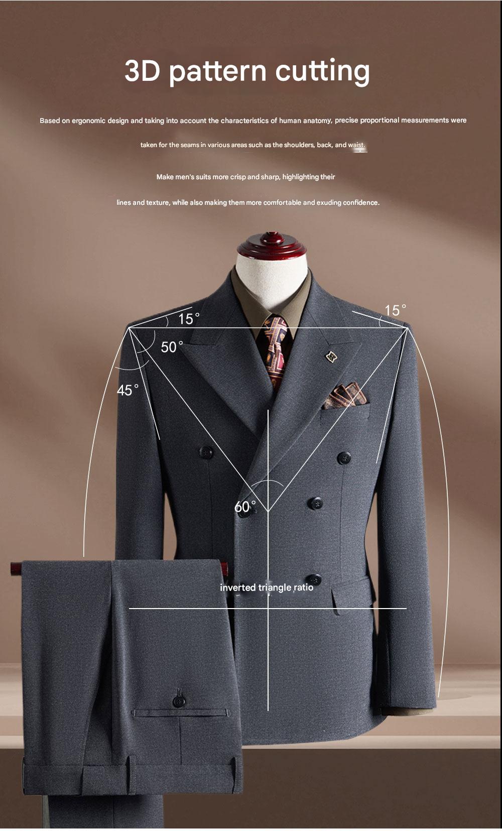 MONSEN Suitory A Refined Double-Breasted Suit in Performance Blend product image