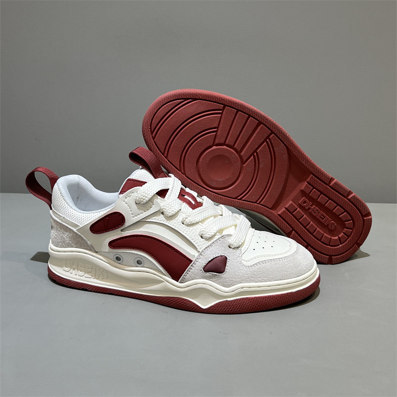 MONSEN Suitory White Low-Top Court Sneakers in Leather product image
