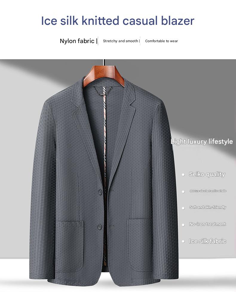 Summer Seersucker Stretch Blazer