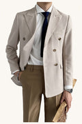 MONSEN Suitory Double-Breasted Slim Blazer in Performance Blend front view