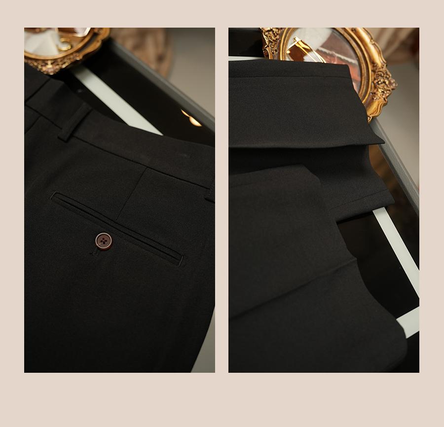 MONSEN Suitory High-Waisted Non-Iron Drape Trousers in Performance Blend product image