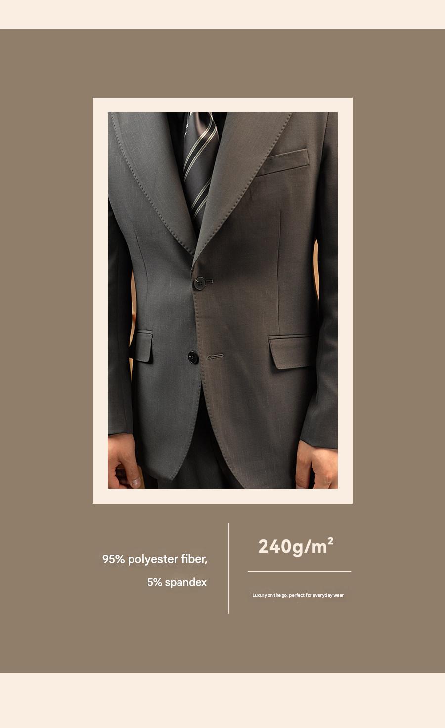 MONSEN Suitory Peak Lapel Formal Business Suit in Performance Blend product image