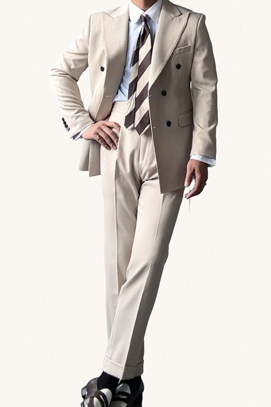 MONSEN Suitory Double-Breasted Striped Suit in Performance Blend product image