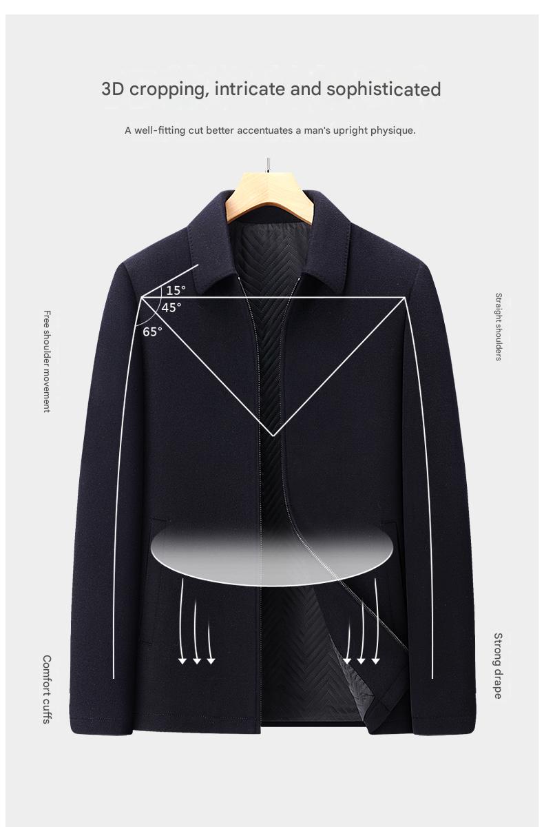 100% Sheep-Wool Lapel Jacket