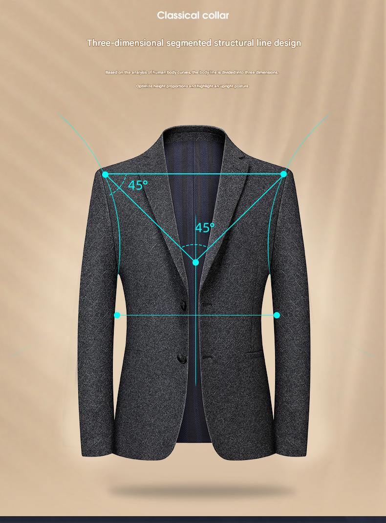 Wool Blend Single Blazer
