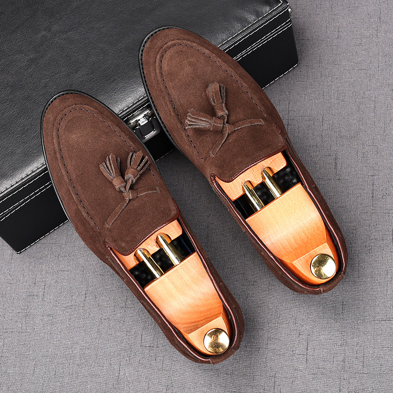 MONSEN Suitory Genuine Suede Tassel Loafers product image
