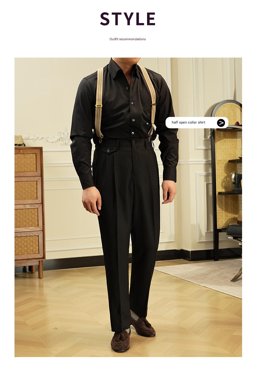 Wrinkle-Resistant Straight Trousers