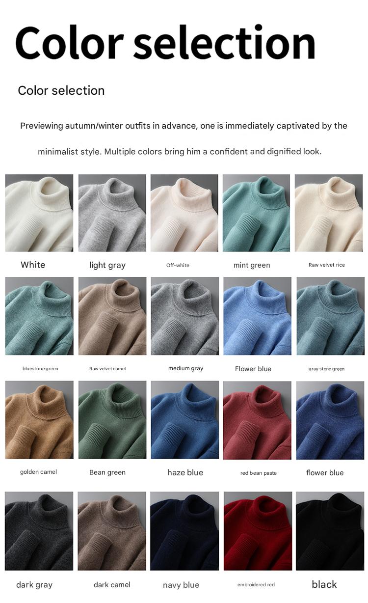 100% Wool Turtleneck Sweater 1