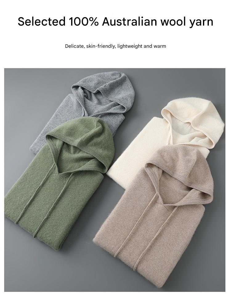 AW 100% Wool Knit Hoodie