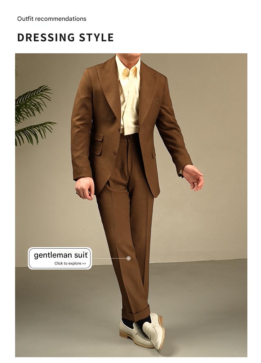 MONSEN Suitory Retro Oxford Non-Iron Wide Collar Shirt in Cotton product image
