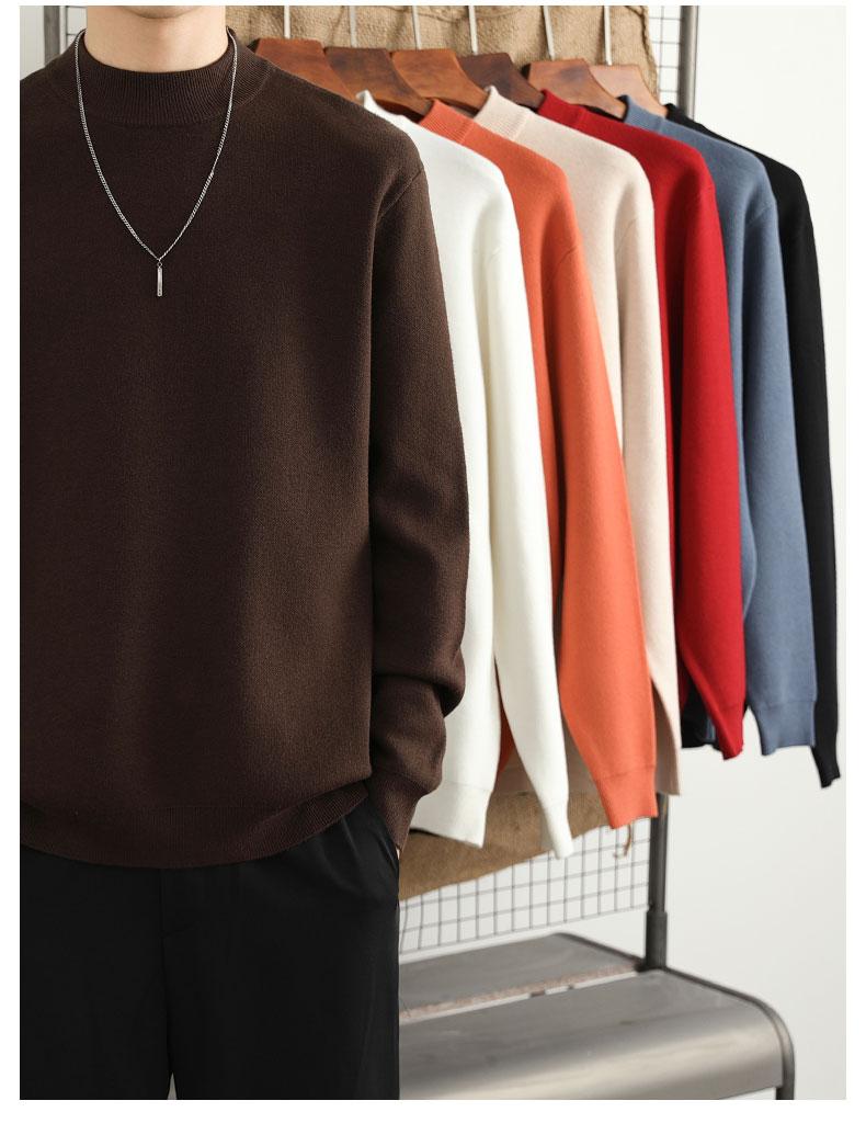 Fleece-Lined Mock-Neck Sweater