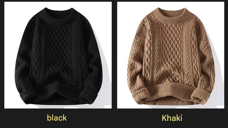 Cable-Knit Crewneck Sweater