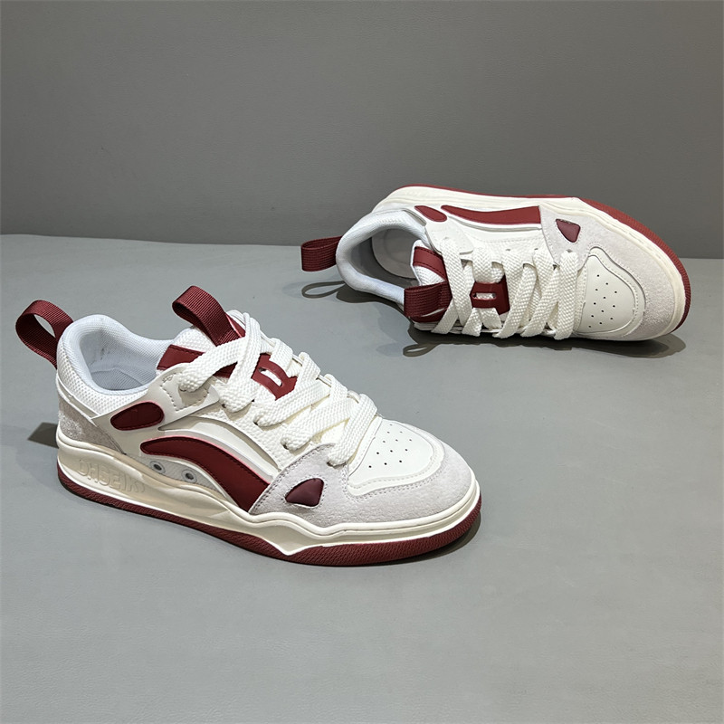 MONSEN Suitory White Low-Top Court Sneakers in Leather product image