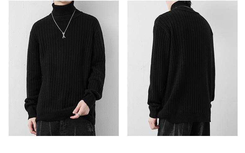 Cotton Turtleneck Stretch Sweater