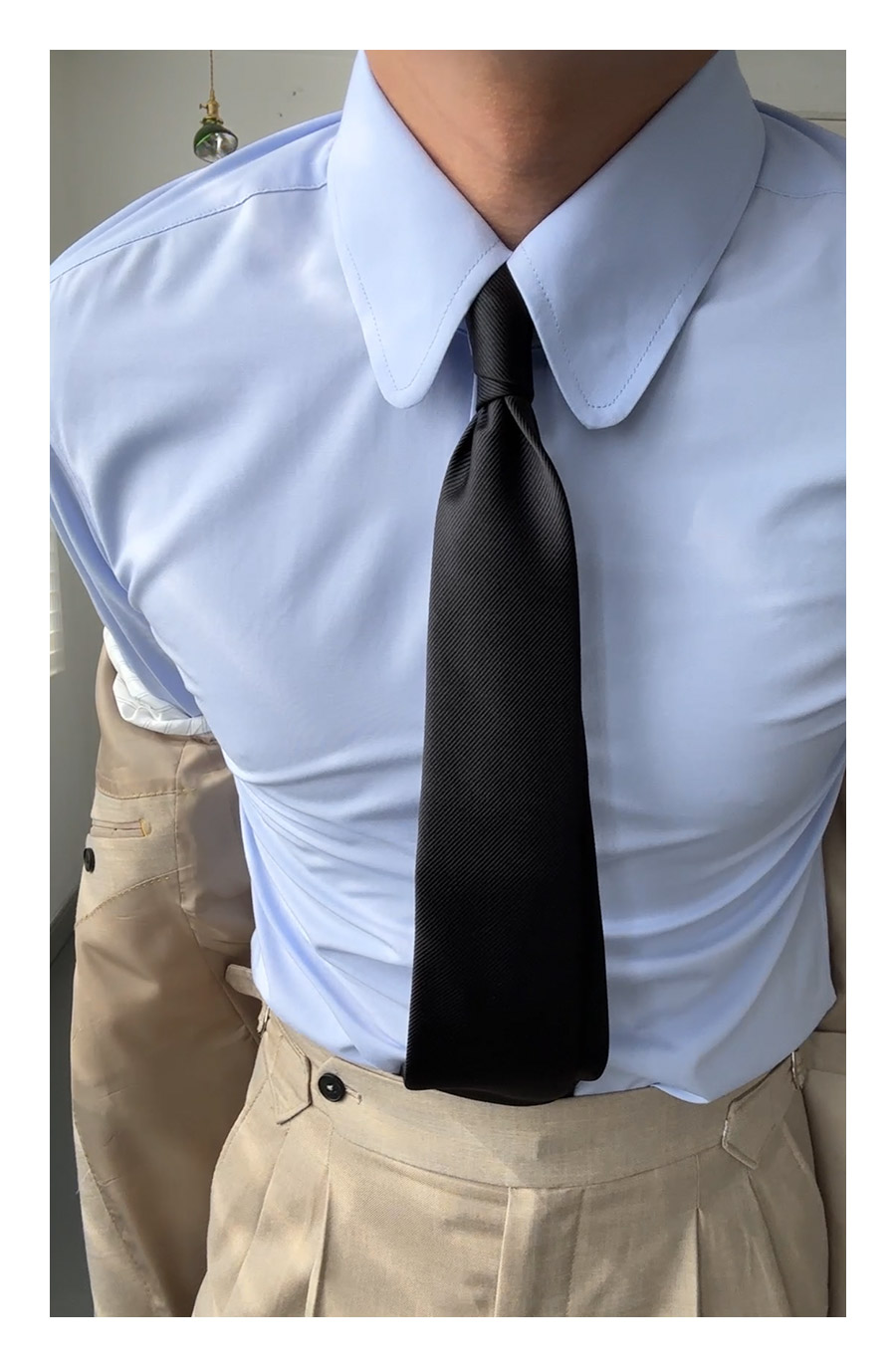 Vintage Rounded-Collar Dress Shirt