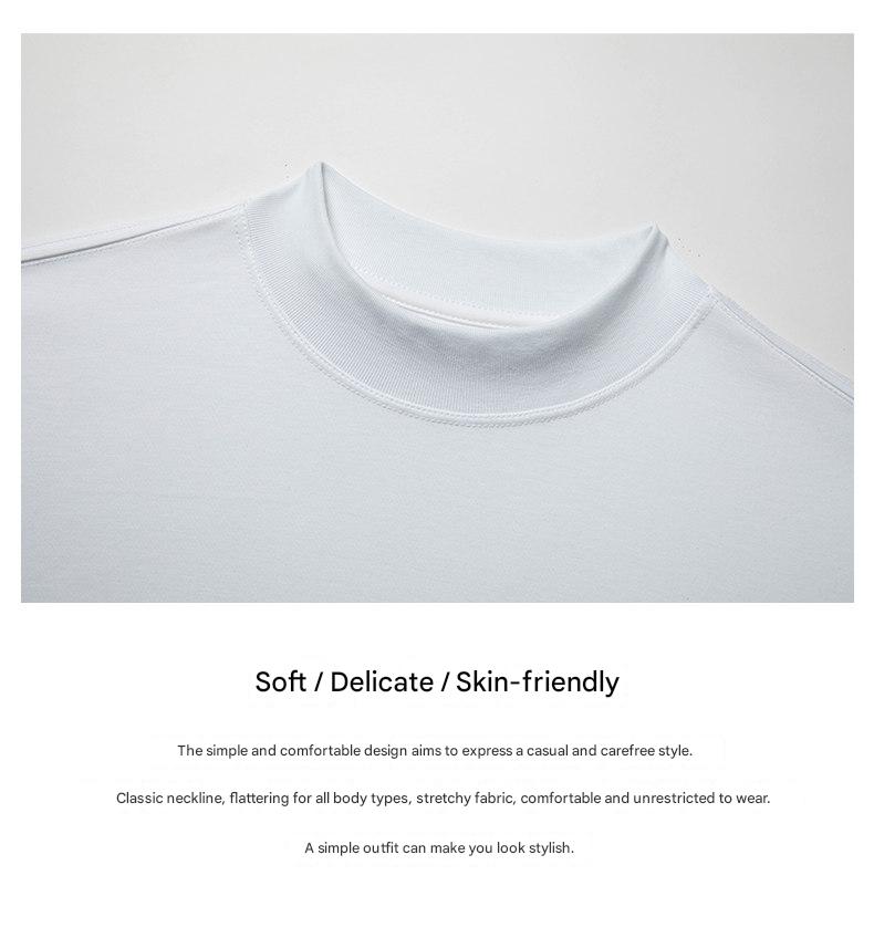 MONSEN Suitory Mid-Neck Long Sleeve T-Shirt in Cotton product image
