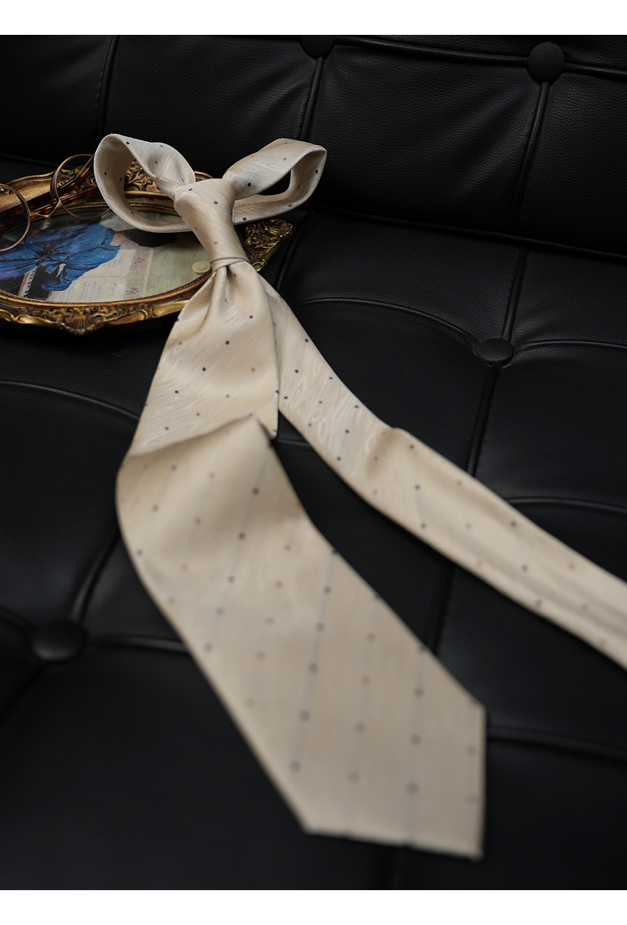 MONSEN Suitory Jacquard Striped Tie in Performance Blend product image