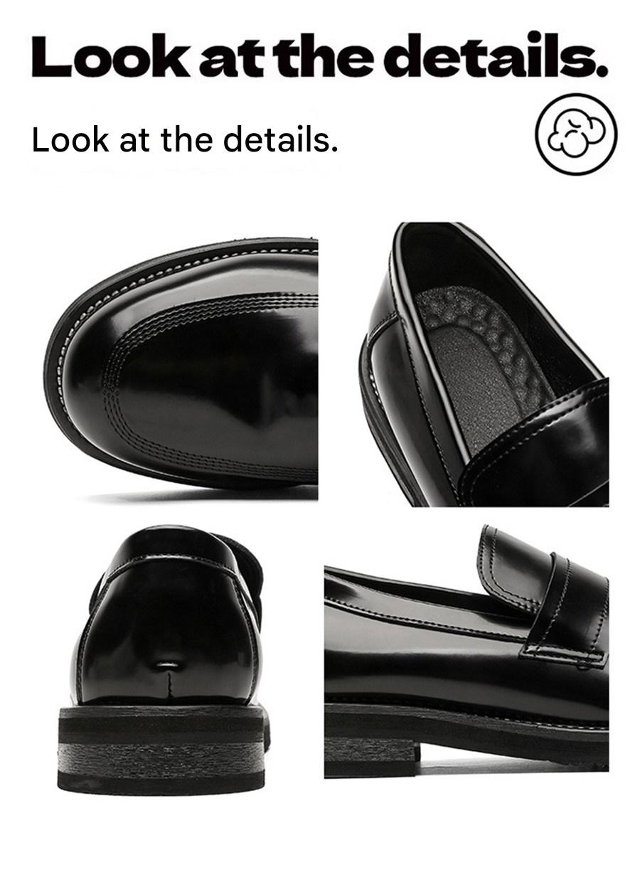 MONSEN Suitory Glossy Cowhide Lift Loafers in Cowhide Leather product image