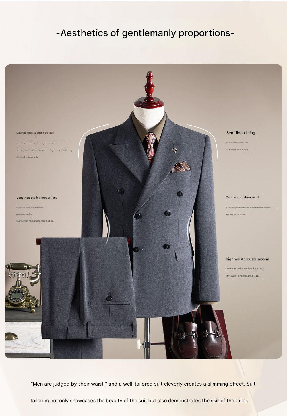 MONSEN Suitory A Refined Double-Breasted Suit in Performance Blend product image