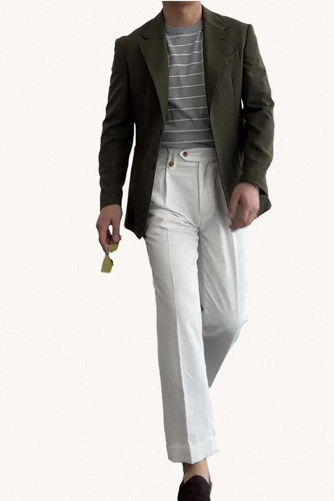 MONSEN Suitory Cotton-Linen Commuter Trousers product image