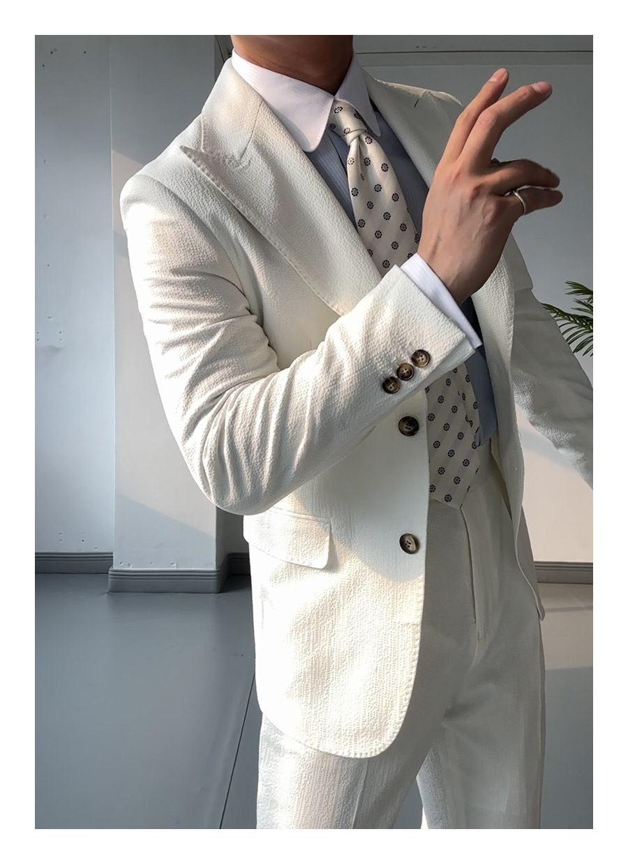 MONSEN Suitory Half-Lined, Stretch Seersucker Suit in Performance Blend product image