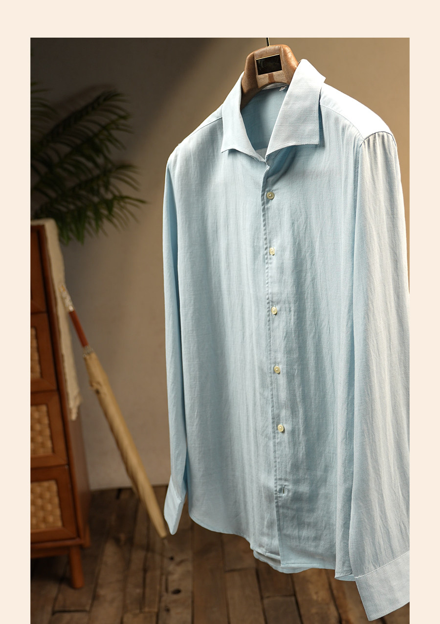 One-Piece Collar Textured Shirt