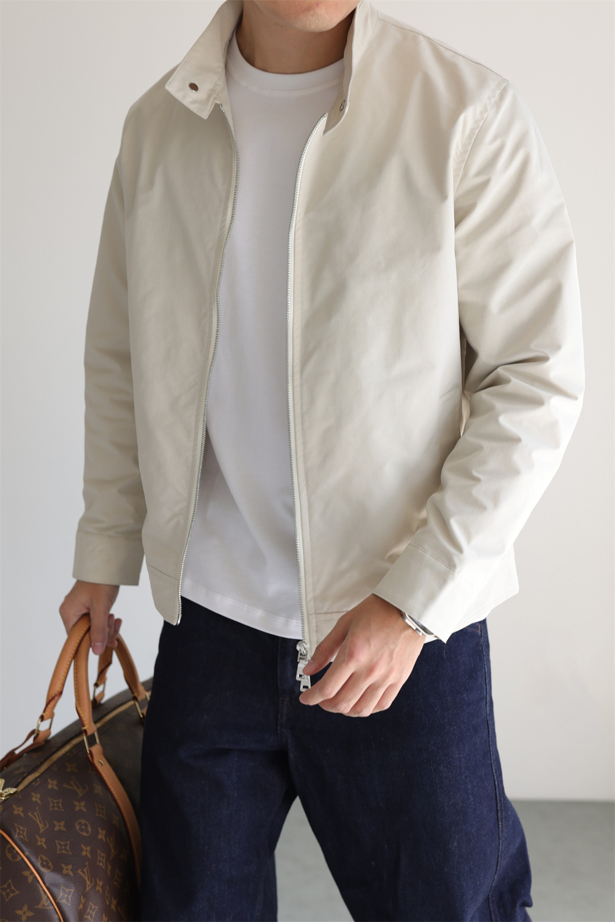 MONSEN Suitory Lightweight G9 Harrington Subtle Jacket in Performance Blend product image