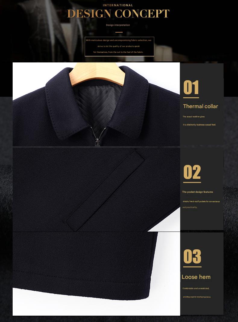 100% Sheep-Wool Lapel Jacket