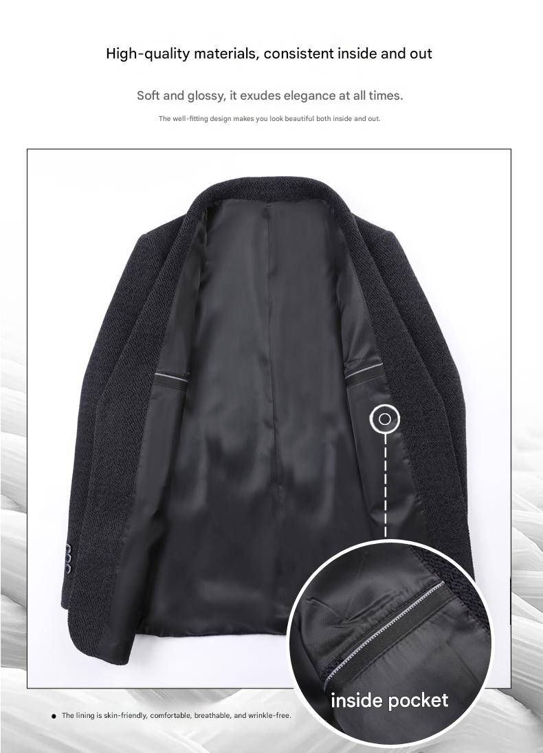 MONSEN Suitory Easy-Care Relaxed Fit Single Blazer in Cotton product image