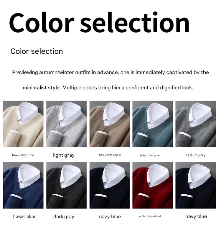 100% Wool V-Neck Sweater