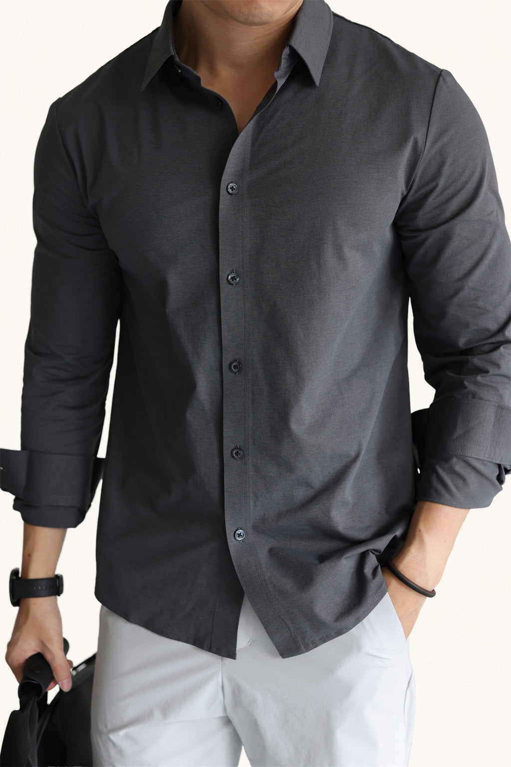 MONSEN Suitory Non-Iron Quick-Dry Shirt in Performance Blend front view