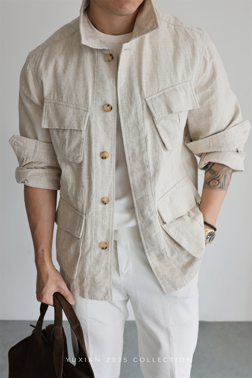 MONSEN Suitory Ramie-Cotton M42 Safari Jacket product image