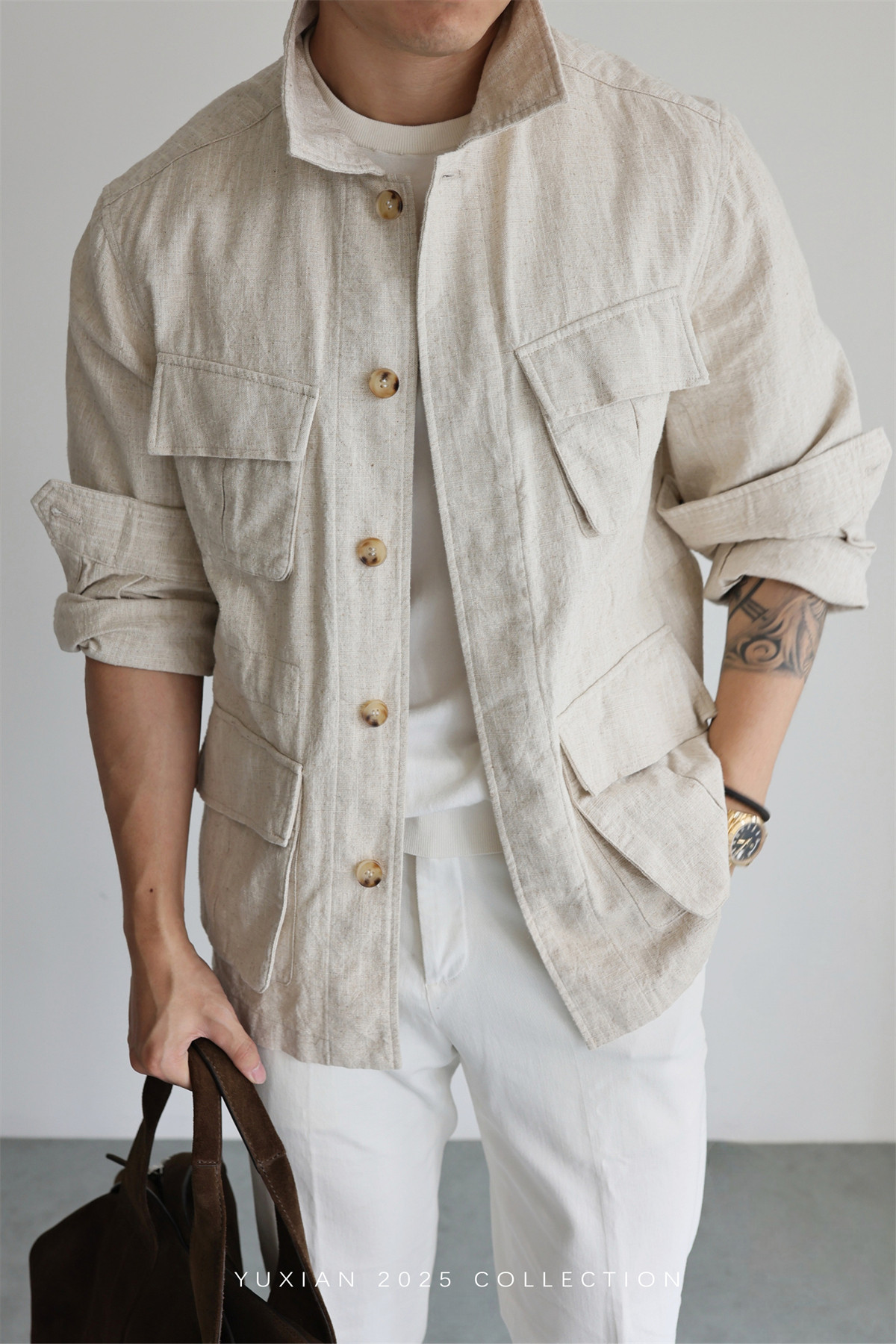 MONSEN Suitory Ramie-Cotton M42 Safari Jacket product image