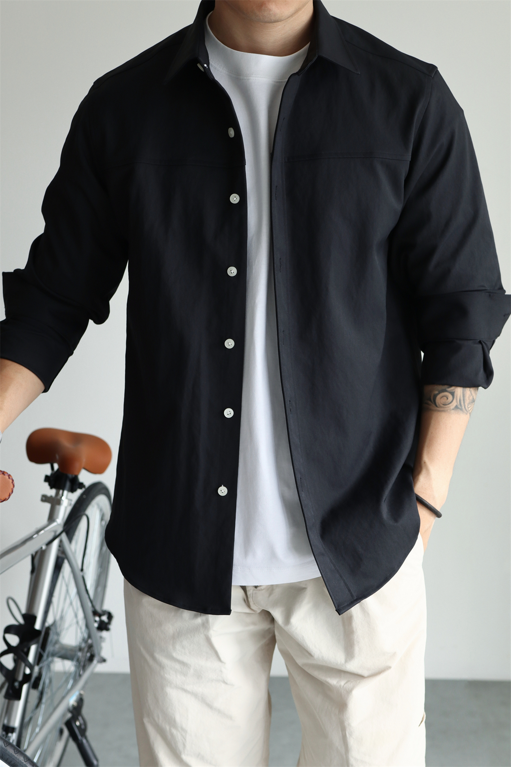 Enzyme-Washed Utility Shirt