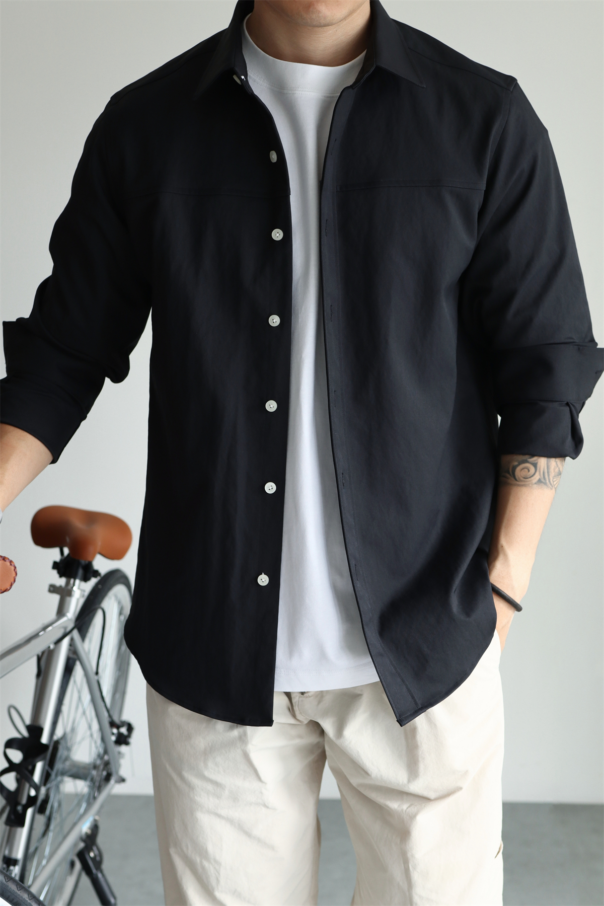 Enzyme-Washed Utility Shirt