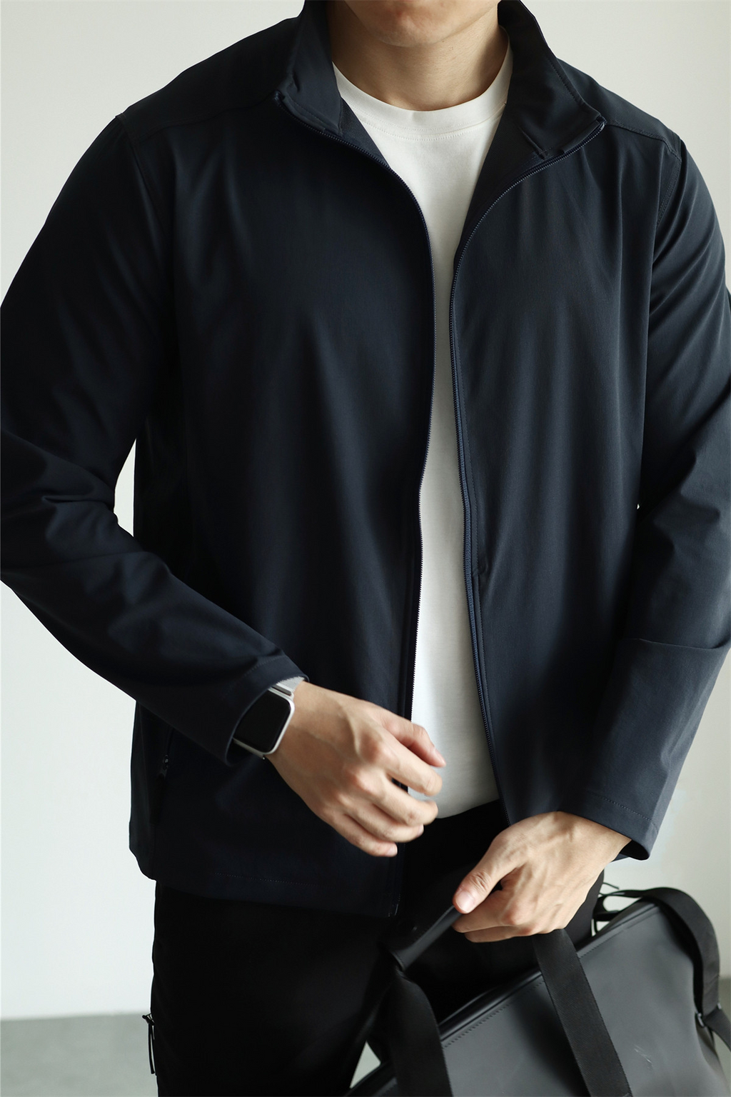 MONSEN Suitory Woven Quick-Dry 4-Way Stretch Outerwear Jacket in Denim product image