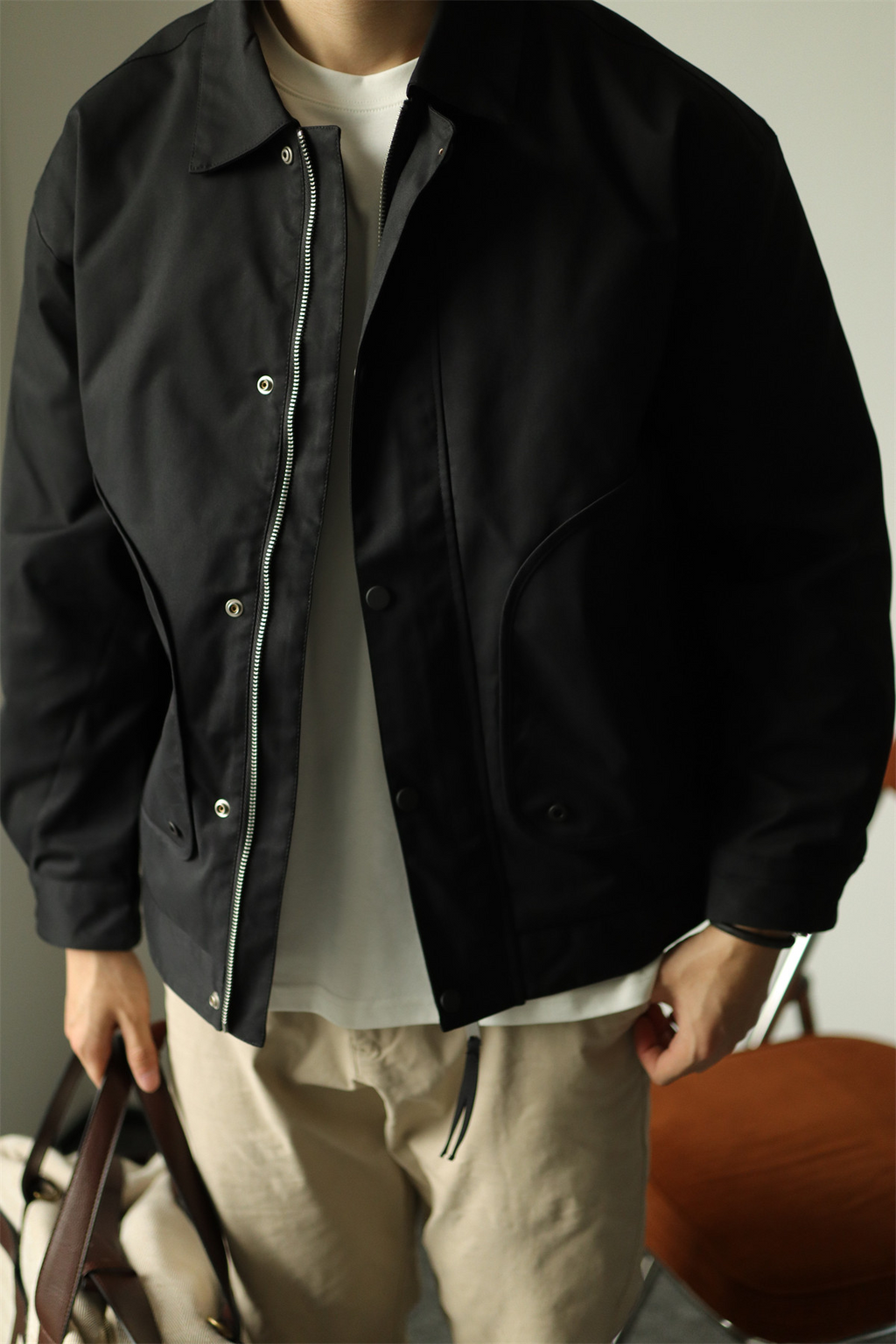MONSEN Suitory Workwear Pocket Padded Coach Jacket in Cotton product image